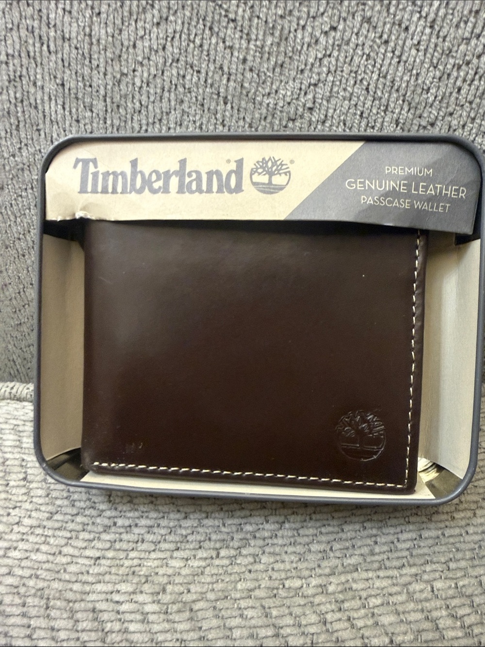 Timberland Chocolate Brown Genuine Leather Bifold Wallet